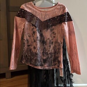 Disney Descendants, Audrey costume. Long Sleeve Top with Lace Detail.